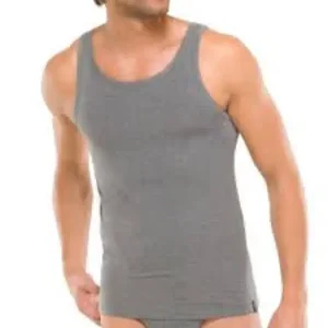 Schiesser 95/5 Shirt 0/0 Singlet - 205428 - Grey Melange