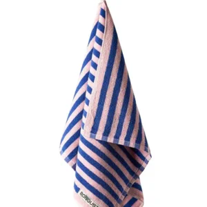 Bongusta Handdoek Roze & Blauwe Streep 50x 80 cm Naram