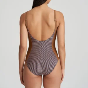 Marie Jo Swim Saturna voorgevormde badpak in bronze en blauw