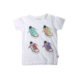 T-shirt Esia kids (all star schoenen) (Wit)