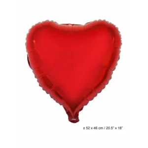 Folieballon hart rood