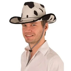 Partyline Cowboyhoed met koe print
