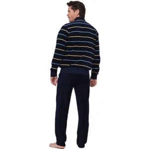 Pastunette homewear Heren: blauw, velours ( PAS.132 )