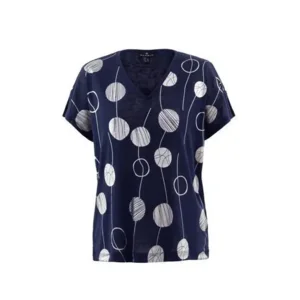 Marble T-shirt: fijn gebreid ( Blauw ) ( MAR.119)