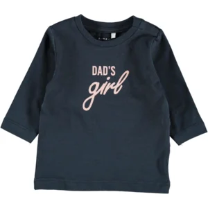 Name-it Newborn Tshirt Kathe 'Dads Girl" Dark Sapphire