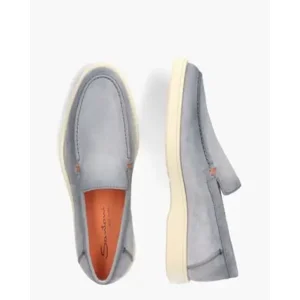 Santoni 17824 Blauw Herenloafers