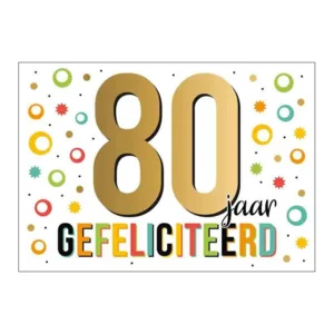 Kaart - Goud waard - 80 jaar - GWA32