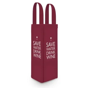 Bottle Bag Bespaar Water Drink Wine/ save water drink wine