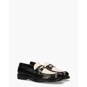 Maripe Helga-Ma Zwart/Off-White Damesloafers