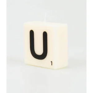 Cijfer- / letterkaarsje - Scrabble - U