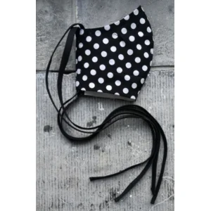 Exclusief handgemaakt mondmasker / mondkapje Zwart/Wit Man