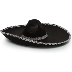 Sombrero - Zwart zilver