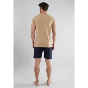 Tom Tailor Pyjama Heren: Beige / blauw ( TOM.38 )