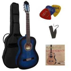 MSA C23 klassieke gitaar, blueburst, met starterset