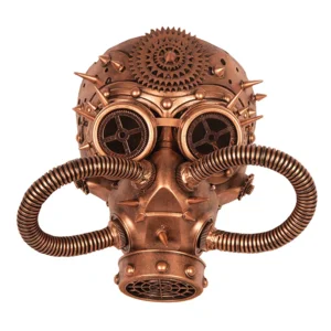Steampunk gasmasker Brons | retrofuturistisch
