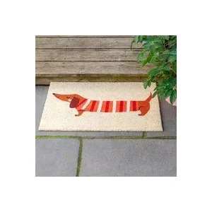 Rex London Deurmat Hond Teckel met Trui Kokos