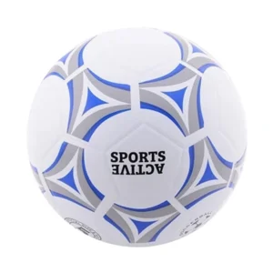 Voetbal - rubber - maat 5 - wit/blauw/grijs
