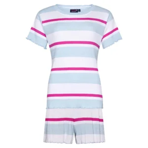 Pastunette Rebelle Pyjama Dames: gestreept, short PAS.107