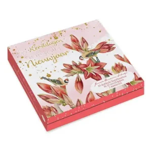 Kaarten - Kerst - Janneke Brinkman - Amaryllis & strik - 10st.