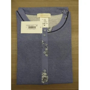 Eskimo Dames nachthemd: Rosali Lange mouw 100cm ( ESK.1591 )