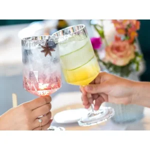 Set onbreekbare glazen CLUB N°4 glas met voet helder transparant 6 stuks 300ml Koziol