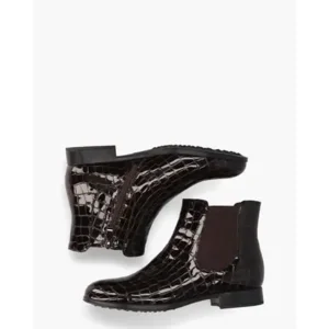 Di Lauro Valencia Donker Bruin Dames Enkellaarjes