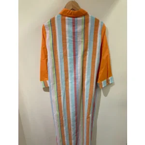 Punto Dames kleed: Joelle, oranje, gestreepte achterkant ( ONE.86 )