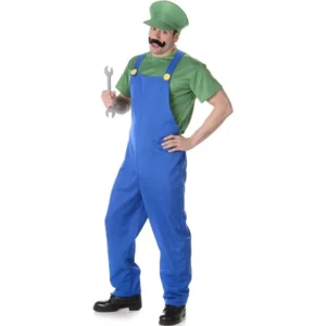 Loodgieter - Kostuum - Luigi - Groen - XL