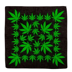 Bandana wietblad 55x55 cm - 100% katoen - voor volwassenen / unisex 