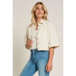 Para Mi Mauve jacket: Denia Denim, Natural Cream, ( PARA.395 )