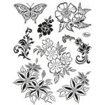 Viva Decor Clear stamp Viva bloemen & vlinders 2