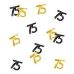 Tafeldecoratie - 75 jaar - Confetti - Goud / zwart