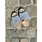 Original Juuti Pantolette Rood/Wit (hoge wreef) blauw wit gestreept 41