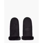 UGG Sheepskin Embroider Mitten Black Dameswanten