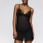 Sarda Bremer slipdress in zwart