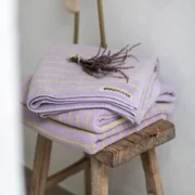 Bongusta Handdoek Lilla & Geel Streep 50x 80 cm Naram