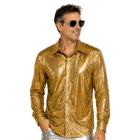 Shirt - Disco - Goud - Glanzend - XXL