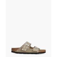 Birkenstock Arizona Rivet Border Taupe Damesslippers
