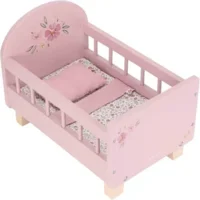 Poppenbed - Soft flowers - Met bekleding - Hout - 31,6x27,5x43cm