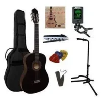MSA C21 klassieke gitaar, zwart, met starterset XL