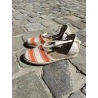Melo Verde Beach Sandaal met Sleehak Oranje 38