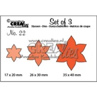 Crealies Set of 3 bloemen 13