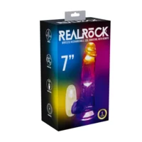 Realrock Led Glow Vibrerende Dildo Met Ballen 18 cm