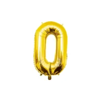 Folieballon - 0 jaar - Goud - 40cm - Niet geschikt voor helium