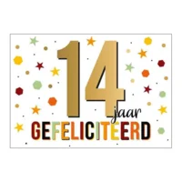 Kaart - Goud waard - 14 jaar - GWA05