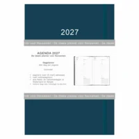 Agenda - 2027 - Thuiswerkagenda - Blauw - A5 formaat - 14,8x21cm
