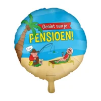 Folieballon - Geniet van je pensioen! - 46cm - Zonder vulling