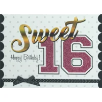 Kaart - Sweet 16 - Glitter & Glamour - LLA.3007