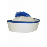 Hoed - Wit / blauw - Matroos