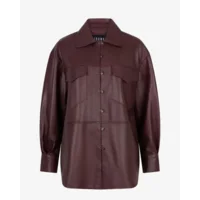 Ibana Bodi Burgundy Leren Blouse